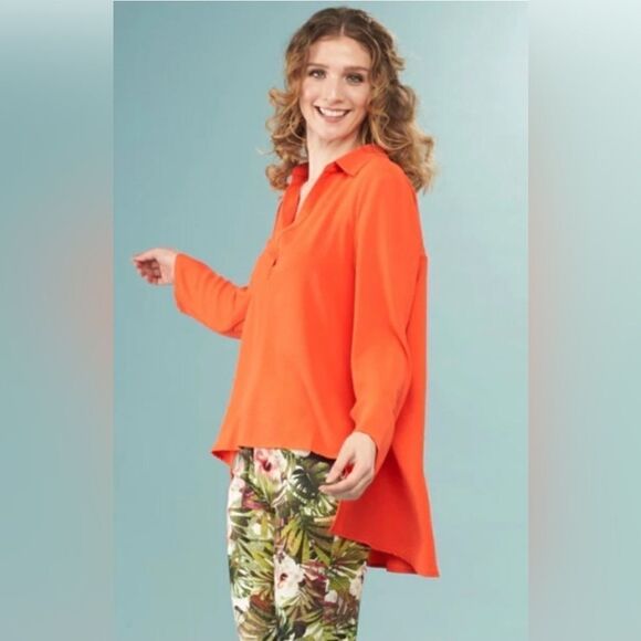 NWT … LENA GABRIELLE “Size: L” Carrot Blouse / Top - Picture 2 of 8